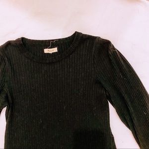 Black Wide Sleeve Madewell stretchy Blouse